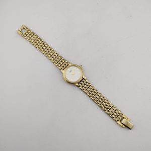 Citizen Petite Women's Gold Tone Quartz Watch, Circular White Dial, Bracelet Strap