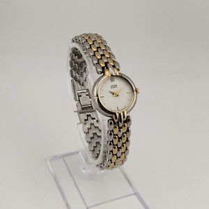 Citizen Mixed Metal Tone Women's Quartz Watch, Circular White Dial, Jewel Detail, Bracelet Strap