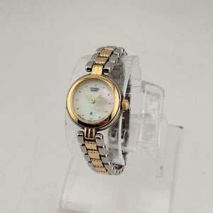 Citizen Mixed Metal Tone Women's Quartz Watch, Circular Mother of Pearl Dial, Bracelet Strap