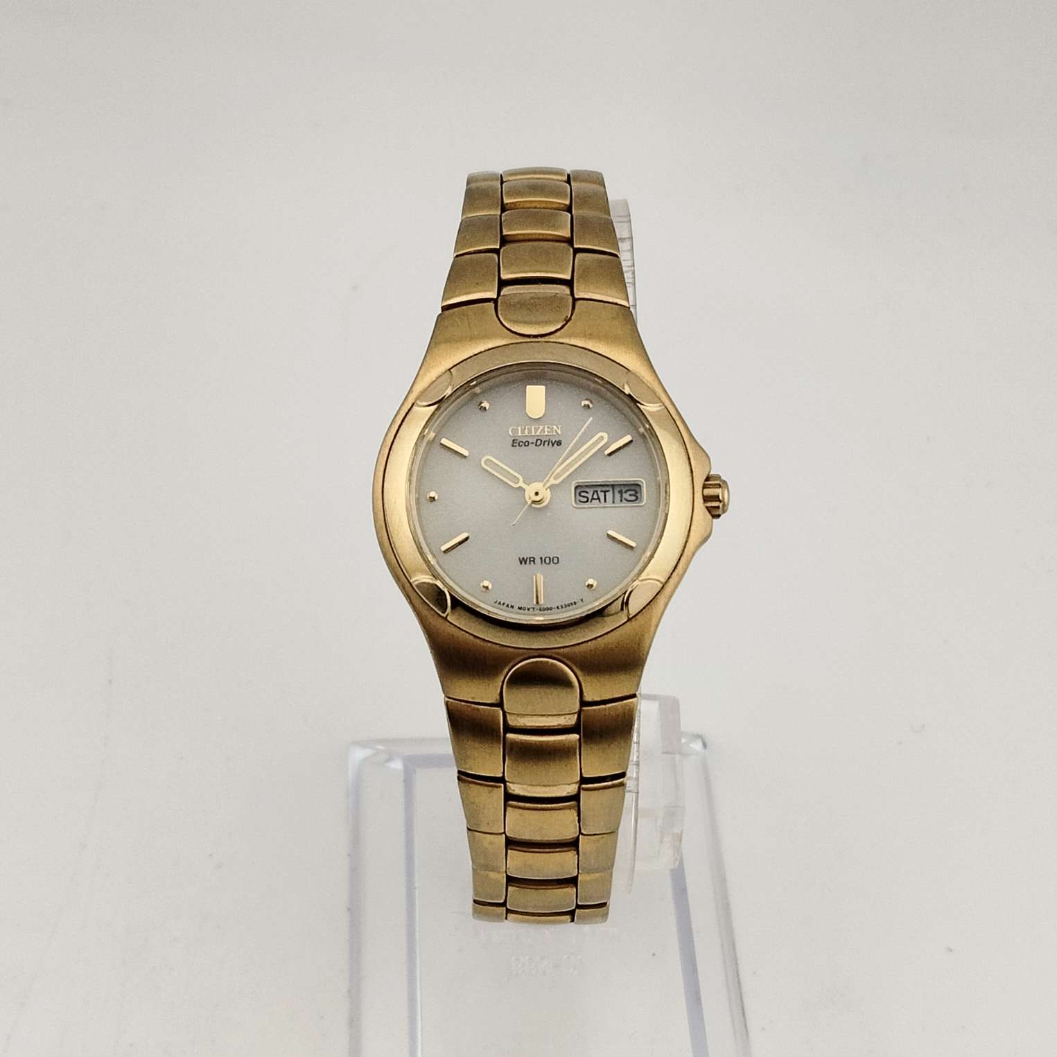 Citizen Unisex Gold Tone Eco-Drive Watch, Date and Day Window, Bracelet Strap