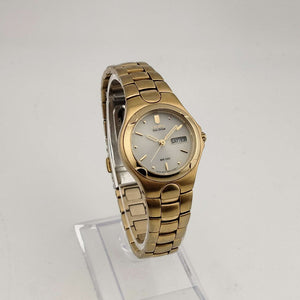 Citizen Unisex Gold Tone Eco-Drive Watch, Date and Day Window, Bracelet Strap