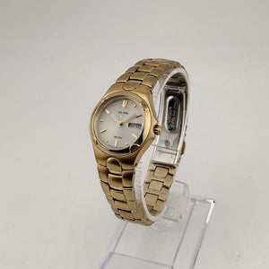 Citizen Unisex Gold Tone Eco-Drive Watch, Date and Day Window, Bracelet Strap