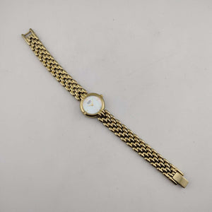 Citizen Gold Tone Women's Quartz Watch, Circular Mother of Pearl Dial, Bracelet Strap