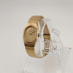 Seiko Women's All Gold Tone Quartz Watch, Oval Dial, Bracelet Strap