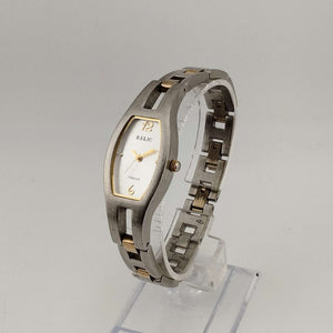 Relic Women's Silver Tone Watch, Gold Tone Accents, Oval Dial, Link Strap