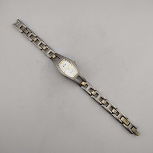 Relic Women's Silver Tone Watch, Gold Tone Accents, Oval Dial, Link Strap