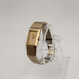 Seiko Women's Petite All Gold Tone Quartz Watch, Rectangular Dial, Bracelet Strap