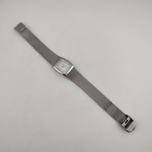 Skagen Women's Silver Tone Watch, Rectangular Mother of Pearl Dial, Adjustable Mesh Strap