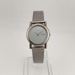 Skagen Unisex All Silver Tone Watch, Minimal Round Face, Mesh Strap