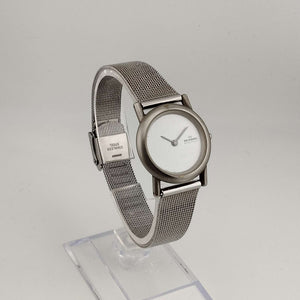 Skagen Unisex All Silver Tone Watch, Minimal Round Face, Mesh Strap