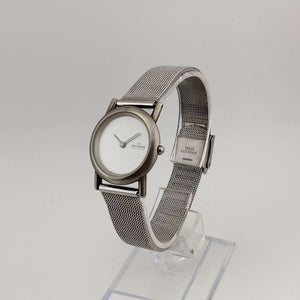 Skagen Unisex All Silver Tone Watch, Minimal Round Face, Mesh Strap