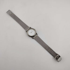 Skagen Unisex All Silver Tone Watch, Minimal Round Face, Mesh Strap