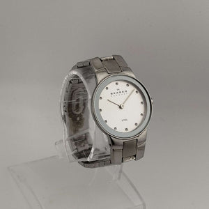 Skagen Women's All Silver Tone Watch, Jewel Markers, Bracelet Strap