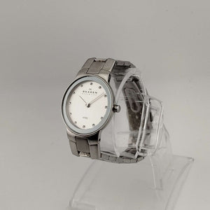 Skagen Women's All Silver Tone Watch, Jewel Markers, Bracelet Strap