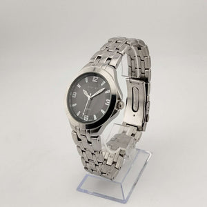 Synrgy Men's Silver Tone Quartz Watch, Round Dial, Bracelet Strap