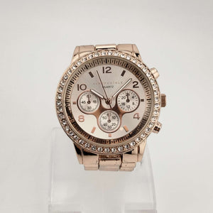 Aeropostale Women's Rose Gold Quartz Watch, Round Chronograph Dial, Bracelet Strap