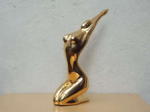 Gold Chrome Jaru Nude Table Sculpture