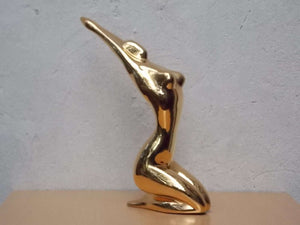 Gold Chrome Jaru Nude Table Sculpture