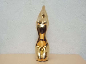 Gold Chrome Jaru Nude Table Sculpture