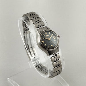 Seiko Unisex Watch, Black Dial with Faceted Hour Markers, Automatic, Bracelet Strap