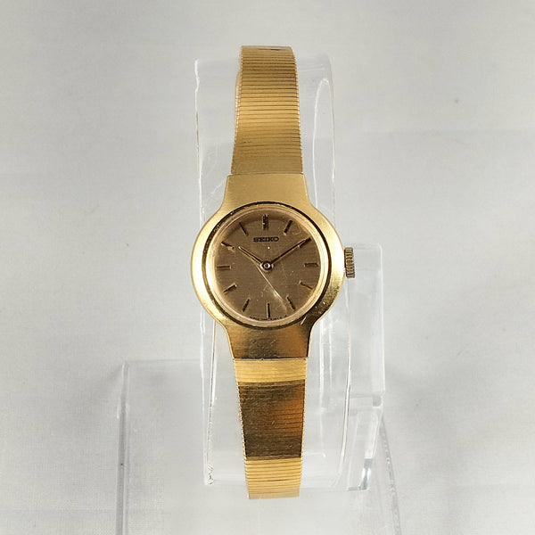 Seiko Women's All Gold Tone Watch, Mesh Link Strap - I Like Mikes Mid ...