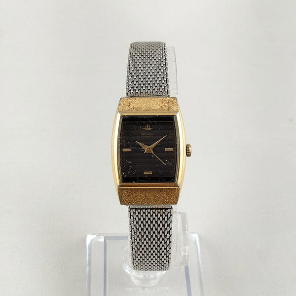 Seiko Women's Watch, Black Square Dial, Mesh Strap - I Like Mikes Mid ...