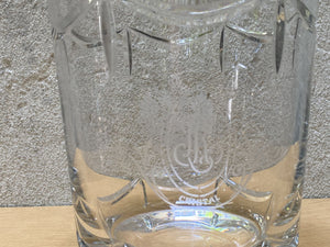 Large Fabrege Crystal Glass Champagne Ice Bucket