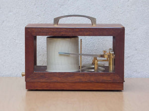 Restored French Maxant Recording Barometer Barograph in Wooden Case