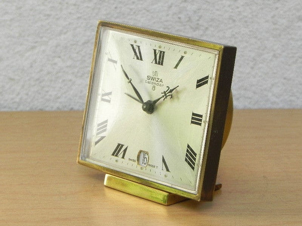 SWIZA 8 ORNATE ALARM CLOCK top MID CENTURY