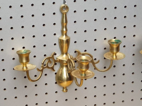 Pair of Mottahedeh Shell Brass Candle Sconces Mid Century – Tiny Paris  Carolina